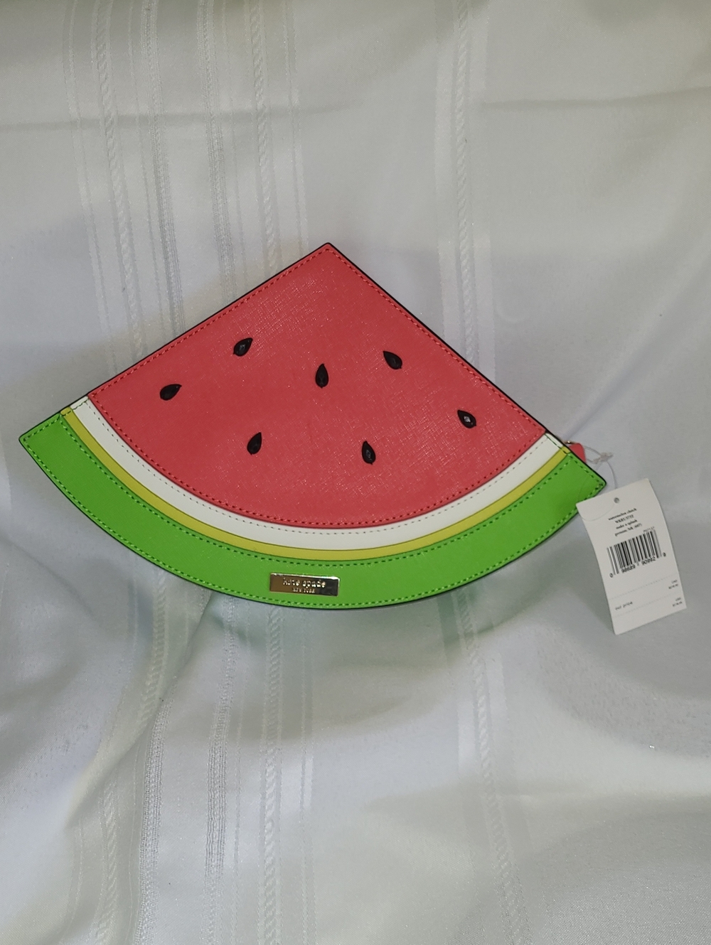 Kate Spade Watermelon Slice Red, Green & White Clutch - NWT